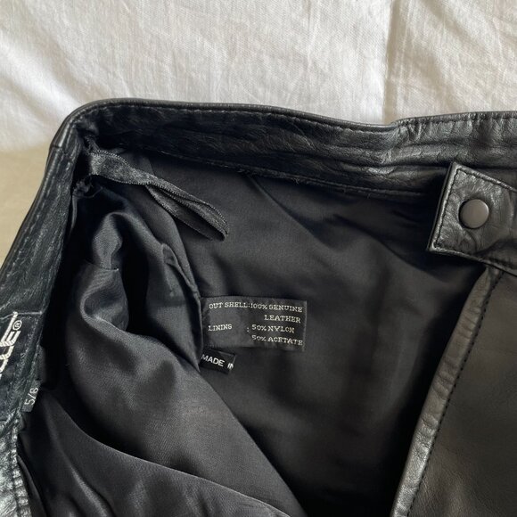 Vintage PELLE New York Leather Skirt (sz 5/6) - Picture 3 of 6